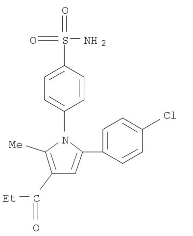 Benzenesulfonamide, 4-[5-(4-chlorophenyl)-2-methyl-3-(1-oxopropyl)-1H-pyrrol-1-yl]-